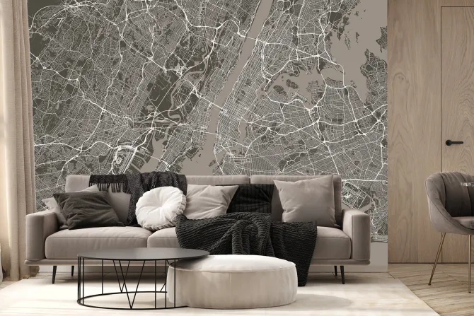 Fototapeta: Nowy jork mapa manhattan