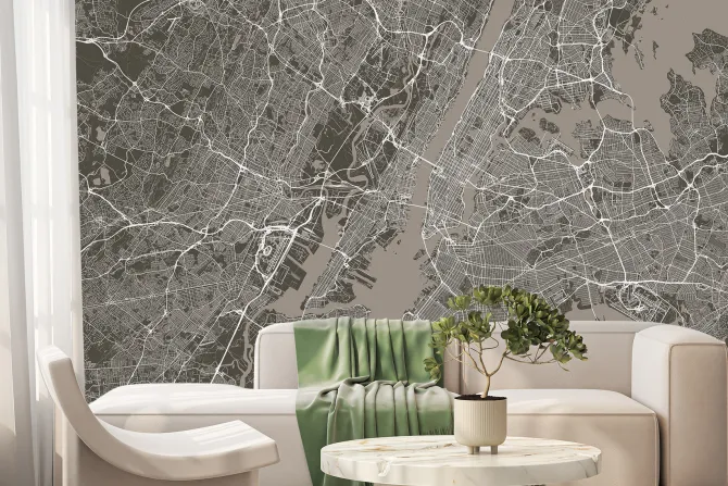 Fototapeta: Nowy jork mapa manhattan