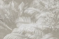 Fototapeta: Odbicie liści palm na beżowym betonie