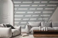 Fototapeta: Odbicie palm na białym tle z cieniem