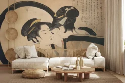 Fototapeta: Odbicie w lustrze kobiety z japonii