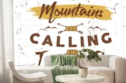 Fototapeta: Odkryty tle inspiracją. motywacja górskie broszura szablon cytat.