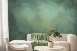 Fototapeta: Oil painting texture wallpaper design, green background, ombre,