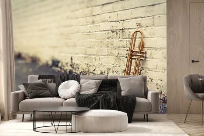 Fototapeta: Old brick wall trąbka