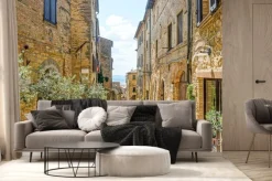 Fototapeta: Old street in volterra - italy