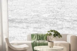 Fototapeta: Old white brick wall texture background,brick wall texture for
