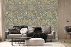 Fototapeta: Ornamentowy wzór z kwiatami i roślinami