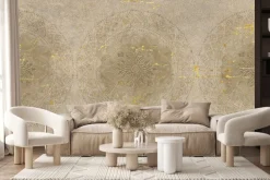 Fototapeta: Ornamenty elegancki wzór na betonowym teksturowym tle vintage