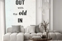 Fototapeta: Out ze starym w nową: cytat, koncepcji nowy rok