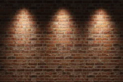 Fototapeta: Oświetlony mur z czerwonej cegły