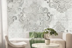 Fototapeta: Ozdobne ornamenty wzór w odcieniach szarości