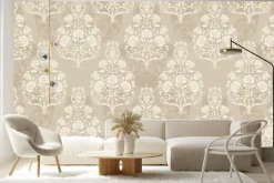 Fototapeta: Ozdobne ornamenty na beżowym tle