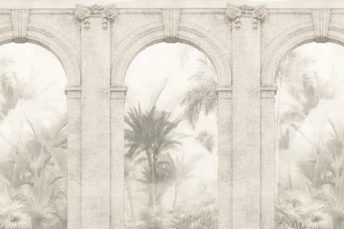 Fototapeta: Ozdobne łuki wśród tropikalnej roślinności