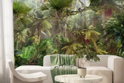 Fototapeta: Palmy w gęstej tropikalnej dżungli