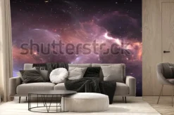 Fototapeta: Panorama mgławicy w przestrzeni 360 stopni, projekcja w układzie