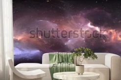 Fototapeta: Panorama mgławicy w przestrzeni 360 stopni, projekcja w układzie