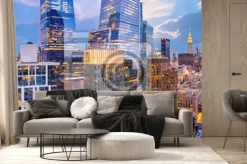 Fototapeta: Panorama nowego jorku z wieżowcami