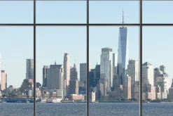 Fototapeta: Panorama nowego jorku z okna