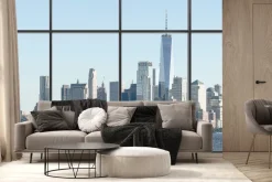 Fototapeta: Panorama nowego jorku z okna