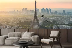 Fototapeta: Panorama paryża o wschodzie słońca