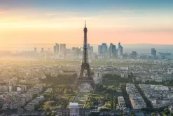 Fototapeta: Panorama paryża o wschodzie słońca