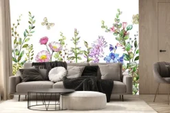 Fototapeta: Pastelowa ilustracja kwiatów