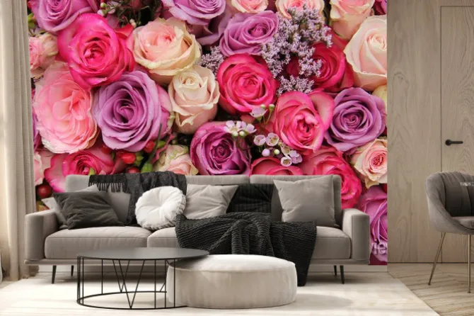 Fototapeta: Pastelowe kwiaty ślubne