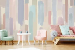 Fototapeta: Pastelowe paski pędzla malarskiego