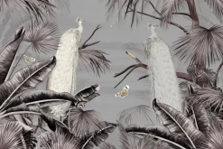 Fototapeta: Pawie ptaki w tropikalnym krajobrazie