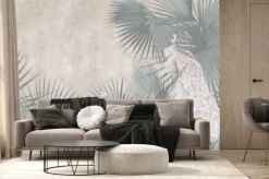 Fototapeta: Pawie wśród tropikalnych roślin