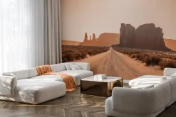 Fototapeta: Piaszczysta droga na pustyni wśród skał