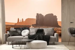 Fototapeta: Piaszczysta droga na pustyni wśród skał