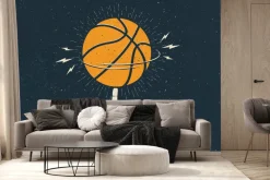 Fototapeta: Piłka koszykarska kręcąca się na palcu