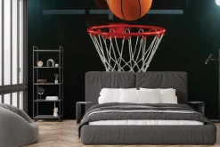 Fototapeta: Piłka koszykarska wpadająca do kosza