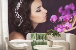 Fototapeta: Piękna panna młoda w dniu ślubu w sukni ślubnej. młodej kobiety