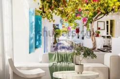 Fototapeta: Piękna ulica na paros wyspie, grecja