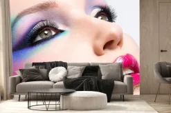 Fototapeta: Piękne kobiety z mody jasny makijaż