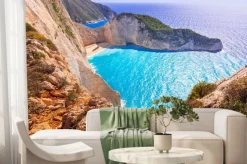 Fototapeta: Piękne navagio beach (shipwreck beach), na wyspie zakynthos,