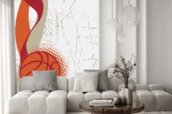 Fototapeta: Pionowe tła koszykówki poster.abstract