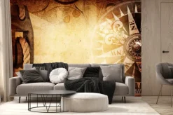 Fototapeta: Pirat i morskie motyw grunge