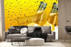 Fototapeta: Piwo, piwo butelka, na lodzie.