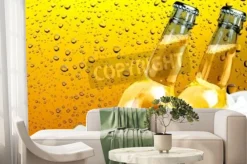 Fototapeta: Piwo, piwo butelka, na lodzie.