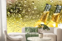 Fototapeta: Piwo, piwo butelka, na lodzie.