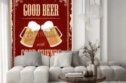 Fototapeta: Piwo vintage plakat z efektami grunge.