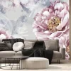 Fototapeta: Piwonie malowane różowe kwiaty