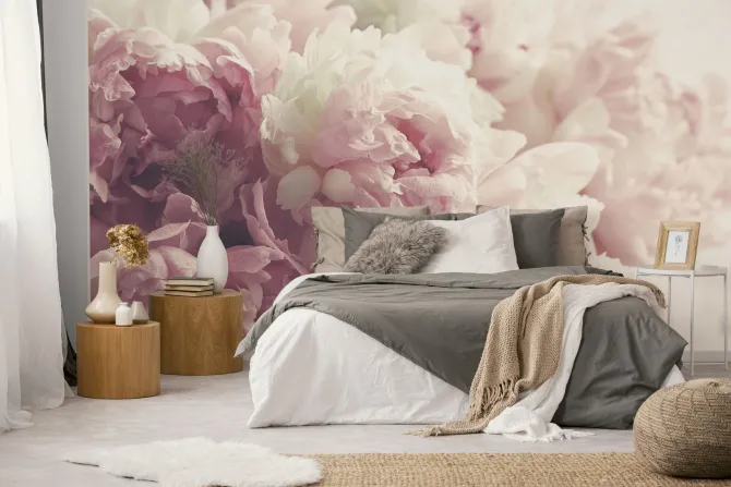 Fototapeta: Piwonie z bliska w stylu vintage