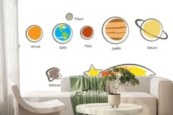 Fototapeta: Planet układu słonecznego - cute cartoon ilustracji z planet