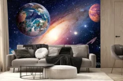Fototapeta: Planety i mgławica w kosmosie
