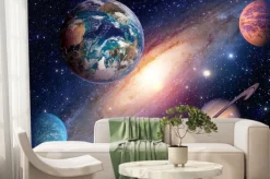 Fototapeta: Planety i mgławica w kosmosie