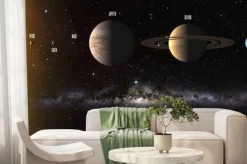 Fototapeta: Planety układu słonecznego z podpisami